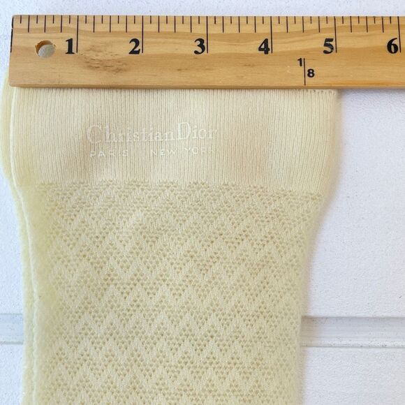 Two Pairs Of Vintage Christian Dior Textured Stockings Dior Sport Chevron New In - Picture 16 of 16
